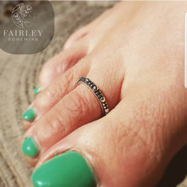 boho festival adjustable toe ring